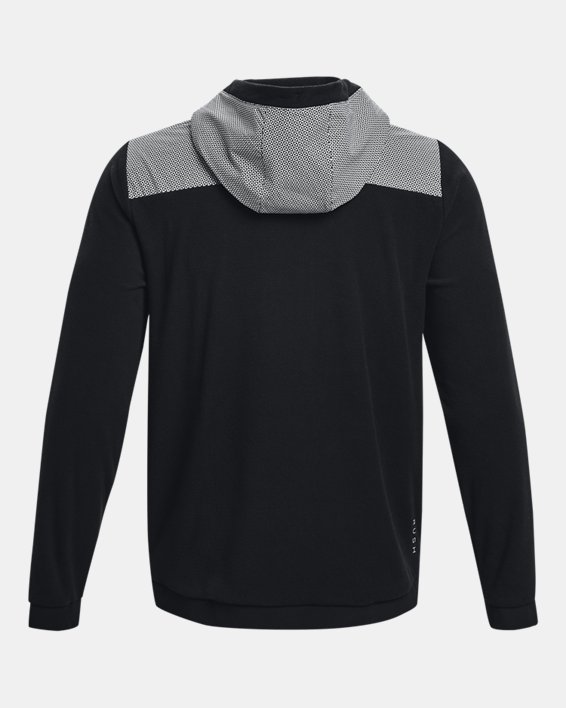 Sweat à capuche entièrement zippé UA RUSH™ Fleece Geo pour homme, Black, pdpMainDesktop image number 6